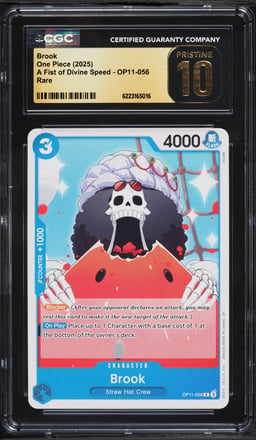 2025 One Piece A Fist Of Divine Speed Brook #OP11-056 CGC 10 PRISTINE