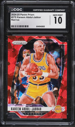 2024 Panini Prizm Red Ice Kareem Abdul-Jabbar #279 CGC 10 GEM MINT