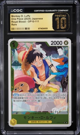 2024 One Piece Japanese Royal Blood Monkey D. Luffy #OP10-111 CGC 10 PRISTINE