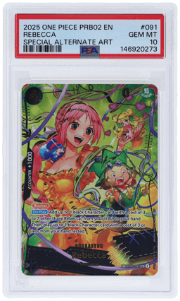 2025 One Piece the Best Premium Booster Vol 2 Special Alternate Art Rebecca #OP05-091 PSA 10