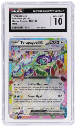 2024 Pokemon Scarlet and Violet Stellar Crown Terapagos Ex #128 CGC 10