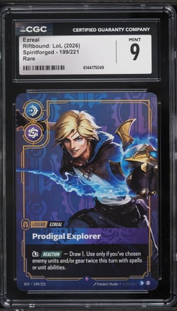 2026 Riftbound: LoL Spiritforged Ezreal #199 CGC 9 MINT