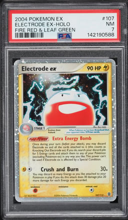 2004 Pokemon EX Fire Red & Leaf Green Holo Electrode Ex #107 PSA 7 NRMT