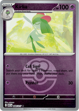 2026 Kirlia (Ball Reverse Holofoil) #88 Ascended Heroes