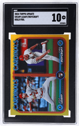2024 Topps Update Rookies Combos Gold Foil Kyle Leahy/Chris Roycroft #US189 SGC 10