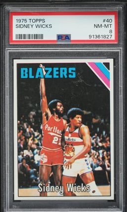 1975 Topps Basketball Sidney Wicks #40 PSA 8 NM-MT