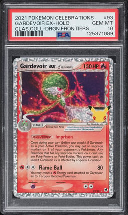 2021 Pokemon Sword & Shield Celebrations Classic Collection Holo Gardevoir ex #93 PSA 10 GEM