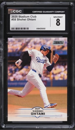 2025 Stadium Club Shohei Ohtani #58 CGC 8 NM-MT