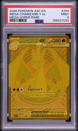 2026 Pokemon Mega Evolution Ascended Heroes MHR Mega Charizard Y ex #294 PSA 9 MINT
