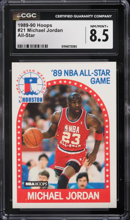 1989 Hoops All-Star Michael Jordan #21 CGC 8.5 NM-MT+