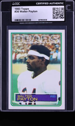 1983 Topps Football Walter Payton #36 CGC AUTH