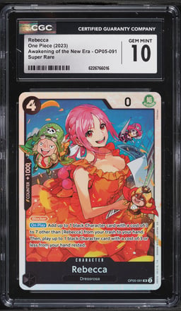 2023 One Piece Awakening Of The New Era SR Rebecca #OP05-091 CGC 10 GEM MINT