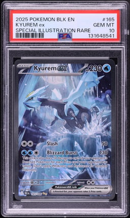 2025 Pokemon Scarlet & Violet Black Bolt SIR Kyurem EX #165 PSA 10 GEM MINT