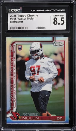 2025 Topps Chrome Refractor Walter Nolen ROOKIE #365 CGC 8.5 NM-MT+