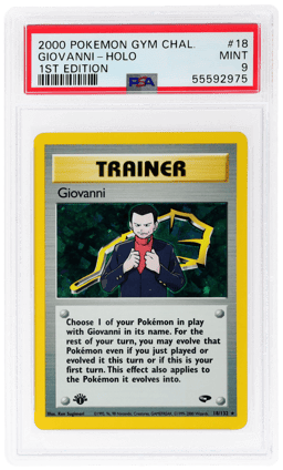 2000 Pokemon Gym Challenge 1st Edition Holo Giovanni #18 PSA 9