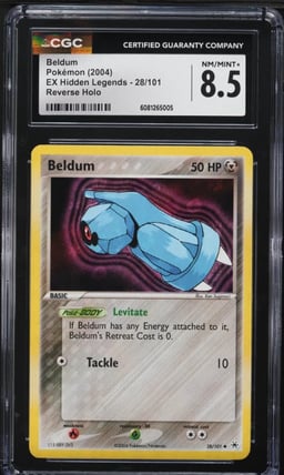 2004 Pokemon EX Hidden Legends Reverse Holo Beldum #28 CGC 8.5 NM-MT+