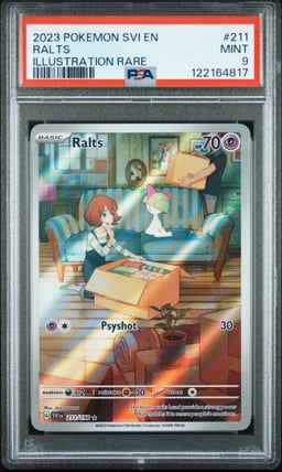 2023 POKEMON SVI EN-SCARLET & VIOLET ILLUSTRATION RARE #211 RALTS PSA 9