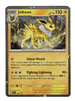 2023 Jolteon #169 Scarlet & Violet Black Star Promos