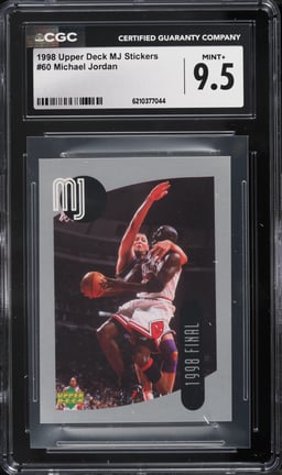 1998 Upper Deck MJ Stickers Michael Jordan #60 CGC 9.5 MINT+