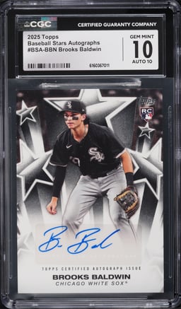 2025 Topps Baseball Stars Brooks Baldwin ROOKIE AUTO #BSA-BBN CGC 10 GEM MINT