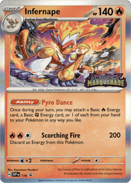 2023 Infernape #116 Scarlet & Violet Black Star Promos