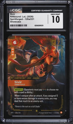 2026 Riftbound League Of Legends LoL Spiritforged Sivir #120a CGC 10 GEM MINT