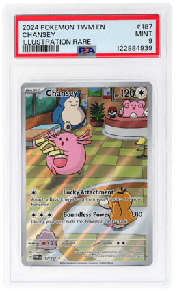 2024 Pokemon Scarlet and Violet Twilight Masquerade Illustration Rare Chansey #187 PSA 9