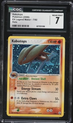 2006 Pokemon EX Legend Maker Holo Kabutops #7 CGC 7 NRMT
