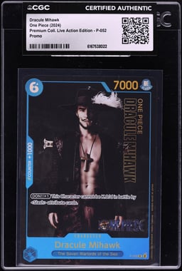 2024 One Piece Promo Premium Collection Live Action Alt Art Dracule Mihawk #P-052 CGC AUTH