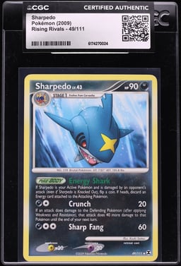 2009 Pokemon Platinum Rising Rivals Sharpedo #49 CGC AUTH