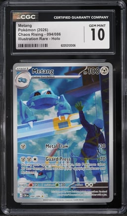 2026 Pokemon Mega Evolution Chaos Rising IR Metang #94 CGC 10 GEM MINT