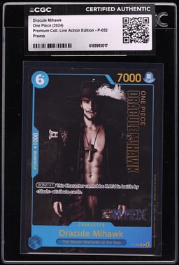 2024 One Piece Promo Premium Collection Live Action Edition Alt Art Dracule Mihawk CGC AUTH