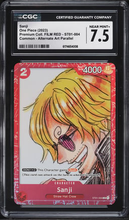 2023 One Piece Premium Collection FILM RED Sanji #ST01-004 CGC 7.5 NRMT+