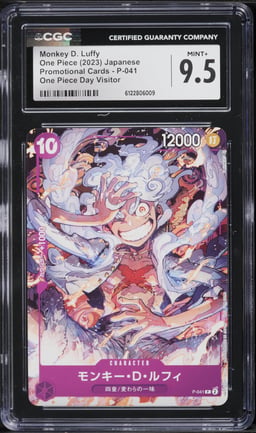 2023 One Piece Japanese Promo Day Visitor Monkey D. Luffy #P-041 CGC 9.5 MINT+