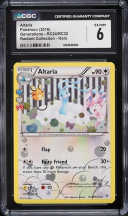 2016 Pokemon XY Generations Radiant Collection Holo Altaria #RC24 CGC 6 EXMT