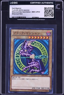 2015 Yu-Gi-Oh! Japanese Millennium Box Gold Edition Dark Magician #MB01-JP010 CGC AUTH