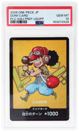 2026 One Piece Japanese Usopp Premium Card Collection Kumamoto Prefecture Special Don!! Card PSA 10