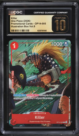 2026 One Piece Promo Illustration Box Vol. 8 Alt Art Killer #OP14-005 CGC 10 PRISTINE
