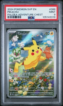 2024 POKEMON SVP EN-SV BLACK STAR PROMO PALDEA ADVENTURE CHEST PIKACHU PSA 9