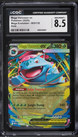2025 Pokemon Mega Evolution Holo Mega Venusaur EX #3 CGC 8.5 NM-MT+