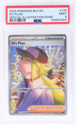 2025 Pokemon Black Bolt Special Illustration Rare N's Plan #170 PSA 9