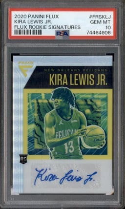 2020 Panini Flux Rookie Signatures Kira Lewis Jr Autograph RC Auto PSA 10
