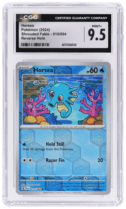 2024 Pokemon Shrouded Fable Reverse Holo Horsea #10 CGC 9.5