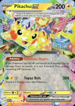 2026 Pikachu ex #57 Ascended Heroes