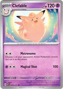 2026 Clefable #75 Ascended Heroes