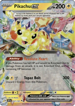 2024 Pikachu ex #57 Surging Sparks