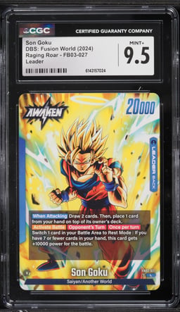 2024 Dragon Ball Super Fusion World Raging Roar Leader Son Goku #FB03-027 CGC 9.5 MINT+