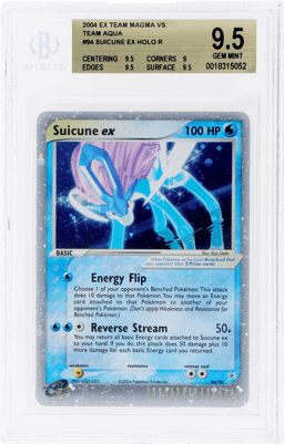2004 Pokemon Ex Team Magma Vs Team Aqua Holo Suicune Ex #094 BGS 9.5