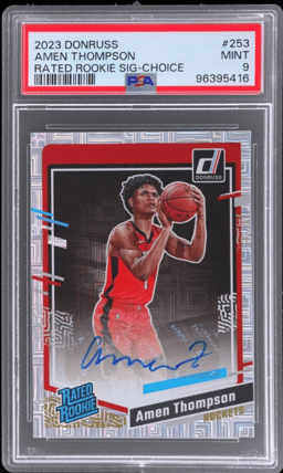 2023 Donruss Rated Rookie Signature Choice Amen Thompson #253 PSA 9