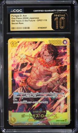 2024 One Piece Japanese 500 Years In The Future SEC Portgas D. Ace #OP07-119 CGC 10 PRISTINE